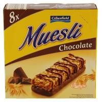 Мюсли-батончики Crownfield Muesli Bar Milk Chocolate 200 гр