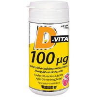 Витамины D-vita 100 мг Mansikka-Vadelma 200 табл