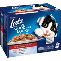 Корм для кошек Latz мясное ассорти в соусе 12x100 гр