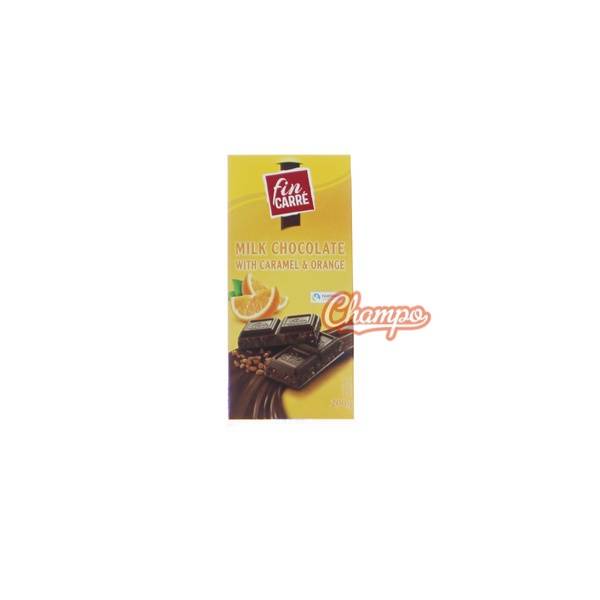 Шоколад молочный Fin Carre Milk Chocolate with Caramel & Orange 200 гр