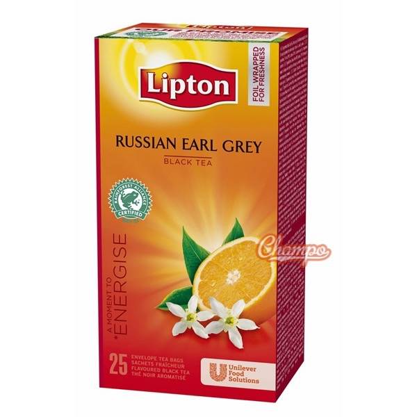 Чай черный Lipton Russian Earl Grey 25 пакетиков