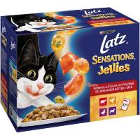 Корм для кошек Latz Sensations Jellies мясное ассорти 12x100 гр